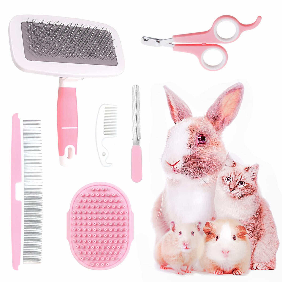 Small Animal Grooming Kit - Pink image 2