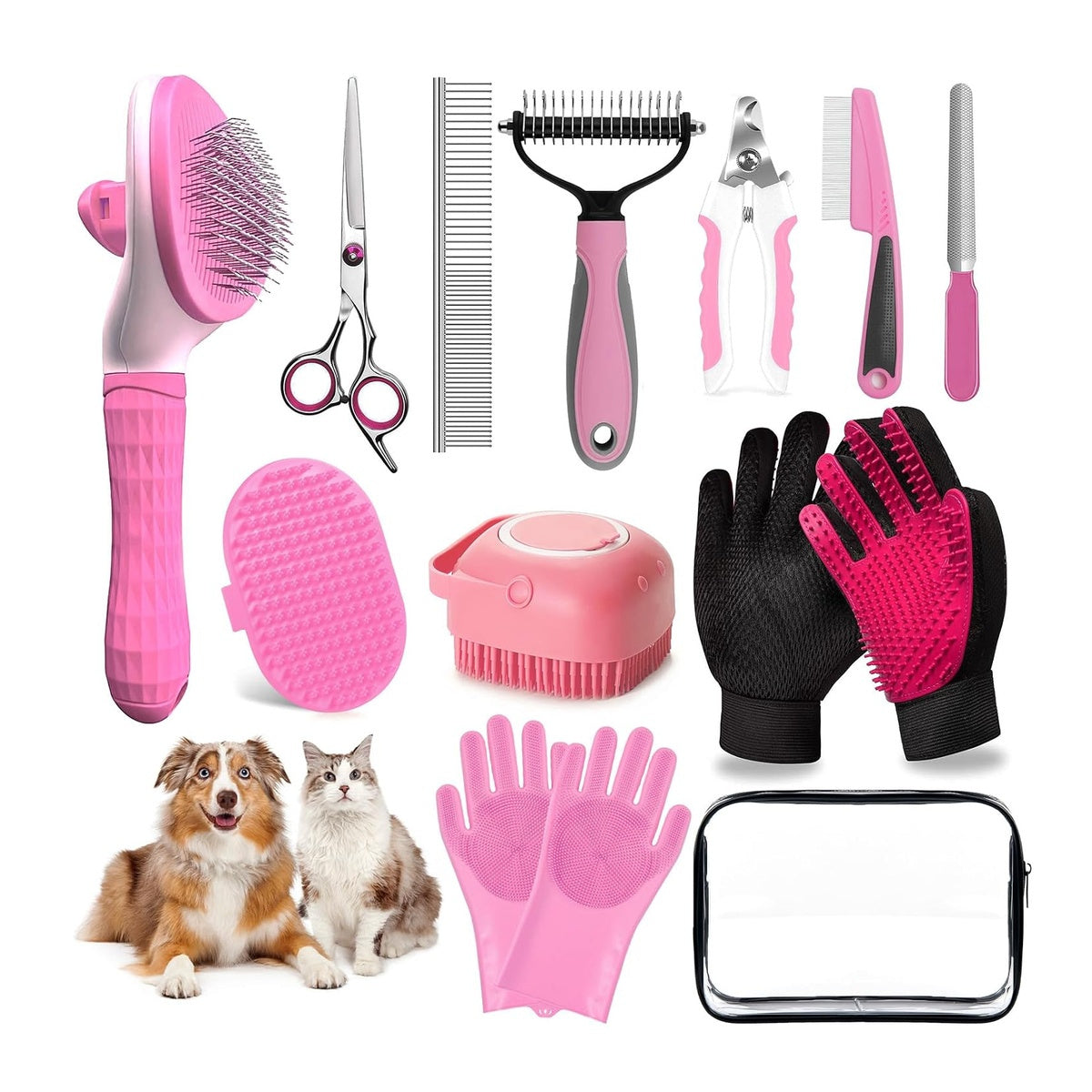 Dog Shedding & Bath Grooming Kit - 13 Pieces image 1